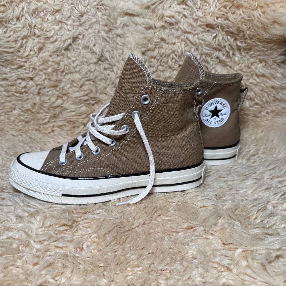 Converse Women Shoes 7.5 Casual Khaki/Brown High Top Sneakers ALL STAR